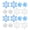 style1:style2;, variant on 50 Mini Small Resin Snowflakes 3 Colors.3 Sizes Diy Accessories - style1:style1;