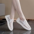 thumbnail image 5 of Women's Loafers Comfortable for Standing All Day Long Women's Casual Shoes Stylish Lace Breathable White Sneakers Year Round Wear On Flat Design For Easy Use, 5 of 9