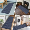 thumbnail image 6 of Navy Blue Large Area Rugs for Bedroom Living Room, Soft Non Slip Carpet Bedside Rug, Boho Vintage Ethnic Tribe Abstract Art Rectangular Floor Cover Kitchen Accent Rug 2'x6' for Dining Room/Office, 6 of 9