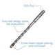thumbnail image 5 of 7 Pcs SDS Plus Hammer Drill Bit Set, (4-Flute) for Concrete Brick Block Stone Masonry and Granite, 5 of 5