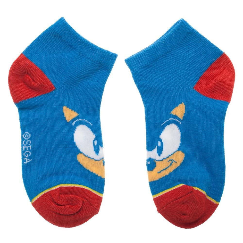 Sega Sonic The Hedgehog Youth Ankle Socks 4 PAIRS