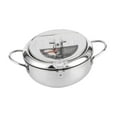 thumbnail image 3 of Lipstore Deep Fryer Pot Cookware Oil Fryer Pan for Dried Onion Rings Squid Rings 24x24x8cm, 3 of 8