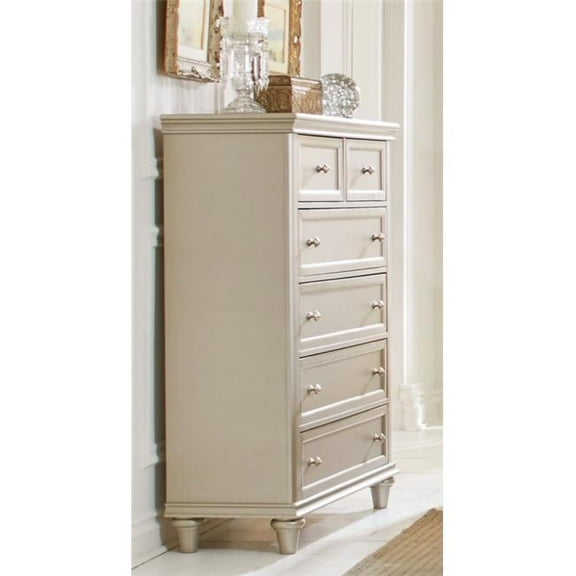 Celandine Collection Chest, Silver - 40 x 17 x 52 in.