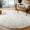 thumbnail image 3 of SAFAVIEH Tulum Lakisha Oriental Area Rug, Ivory/Grey, 6'7" x 6'7" Round, 3 of 8