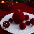thumbnail image 7 of Qwtwty 30 Pcs Velvet Christmas Tree Decorations Ornament Set, Shatterproof Christmas Hanging Pendants for Xmas Tree Holiday Party Wedding Home Decorations, 7 of 7