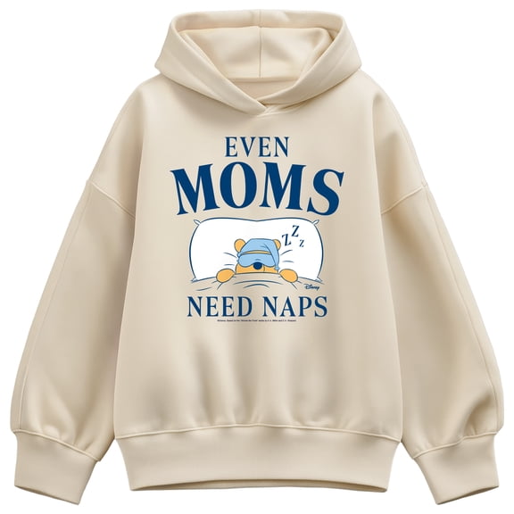 Winnie the Pooh - Even Moms Need Naps - Women's Oversized Fleece Hoodie Sweatshirt