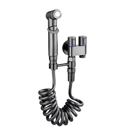 1-In-2-Out Dual Control Valve for Bidet & Toilet – G1/2 Brass Splitter, Double Outlet Water Control Valve for Shower, Bidet Sprayer, Washing Machine