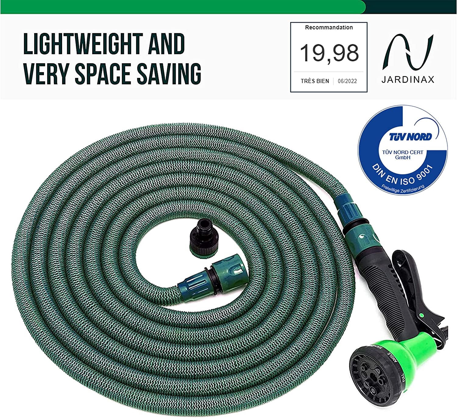 Somera Flexible 05” x 15’ Heavy Duty Expandable Garden Hose