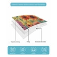 thumbnail image 5 of Quilts Twin Size, Colorful Sunflower Soft Comforter Bedding Set for Bed, Farmhouse Botanical Floral Lightweight Quilted Bedspread with Pillow Cover(2 Pieces) for All Season, 68x86 Inch, 5 of 6