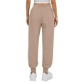 thumbnail image 4 of Tianiyouqing Cotton Sweatpants for Women Straight Leg High Waisted Fleece Lined Drawstring Loose Jogging Pants Summer Elastic Bottom Stretchy Waist Athletic Long Sweatpants Camel S, 4 of 4
