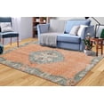thumbnail image 2 of Orange Rug, Floral Pattern Rug, Medallion Rug, Antique Style Rug, Turkish Rug, Runner Rug, Stair Rug, Machine Washable Rug, Home Decor, 2.6'x5' - 80x150 cm, 2 of 8