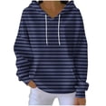 thumbnail image 2 of Goodtrade8 Hoodies for Women Stripe Tunic Pullover Sweatshirt Workout with Pocket Long Sleeve Hooded Casual Women Sweatshirt Hoodie, 2 of 5