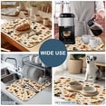 thumbnail image 5 of Fall Dish Drying Mats for Kitchen Counter, Rustic Golden Retriever Puppy Black Labrador Dog Pumpkin Leaf Absorbent Coffee Bar Mat with Non-slip Rubber Backed Quick Drying Dish Rack Pad 16"x18", 5 of 9