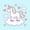 Blue White, variant on Metsweet Magical Floral Unicorn Twin Comforter Sets 2pcs, Kawaii Rainbow Rabbit Bedding Set,1 Comforter and 1 Pillowcase
