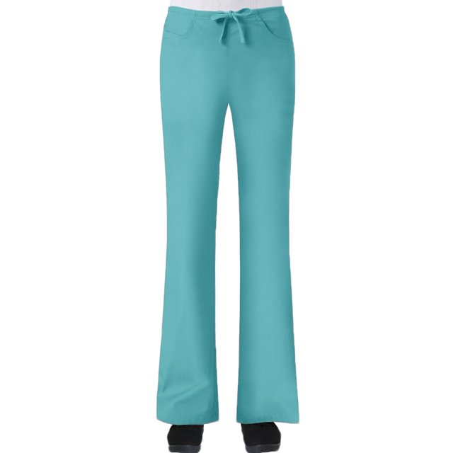 Maevn Pantalon Évasé Classique de Base pour Femmes Bleu Lac, Taille Moyenne