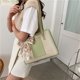 thumbnail image 3 of Nuevo bolso de paja, sencillo y elegante, tipo pañuelo de seda, bolso de hombro para mujer, bolso de playa de verano de gran capacidad., 3 of 5