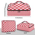 thumbnail image 3 of Iauyy Casserole Carrier for Hot Food Insulated Casserole Travel Carry Bag with Lid Food Warmer Bag for Party/Picnic,Red and White Checkered Pattern, 3 of 7