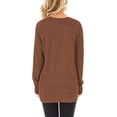 thumbnail image 3 of FUNING Tunic Tops to Wear with Leggings Long Sleeve V Neck T Shirts Casual Loose Fit, 3 of 6