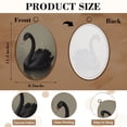 thumbnail image 3 of Moody Canvas Wall Art Black Swan Vintage Moody Animal Dark Victorian Gothic Gothic Aesthetic Rustic Oval Framed Canvas Prints Vintage Wall Hanging Decor for Home Decorations 8.6"x11.4", 3 of 7
