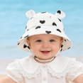 thumbnail image 6 of CAUYDY 18 Months Toddler Sun Hat 9-12 Months Baby Infant Girls Summer Cute Wide Brim Bucket Hats 2T 3T 4T Kids Boys Girls Adjustable Sun Protection Beach Hat (Sizes 3-12 Months,Light Gray), 6 of 6