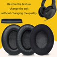 thumbnail image 5 of Almohadillas para los oídos de repuesto fáciles de usar para auriculares Sennheiser HD200 Pro, piel arrugada, 5 of 5