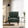 thumbnail image 3 of Jopath Modern Accent Chair with 2" Wide Wale Corduroy, 9" Solid Wood Legs, Comfortable Upholstered Armchair for Living Room Bedroom Reading Room Army Green, 3 of 9