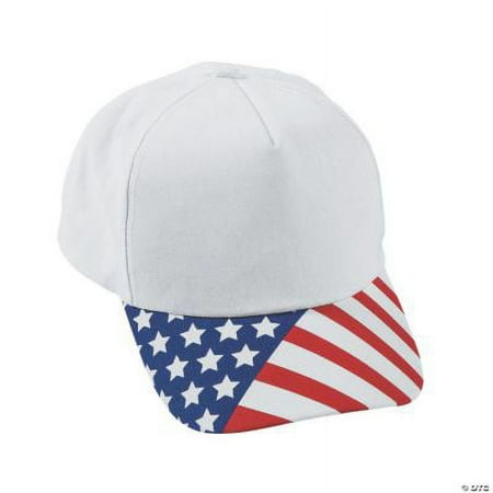 Patriotic Flag Baseball Caps, Fourth of July, Apparel Accessories, 12 Pieces