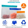 thumbnail image 5 of Reusable Ziplock PEVA Food Storage Bags Resealable Plastic Flat Standing Exultimate, 5 of 7
