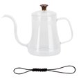 thumbnail image 2 of Coffee Maker Kettle, Explosion-proof Glass Pour Over Coffee Kettle Heat- Tea Kettle Multipurpose  for Office for Home for Cafe for Bar 600 ml, 2 of 8