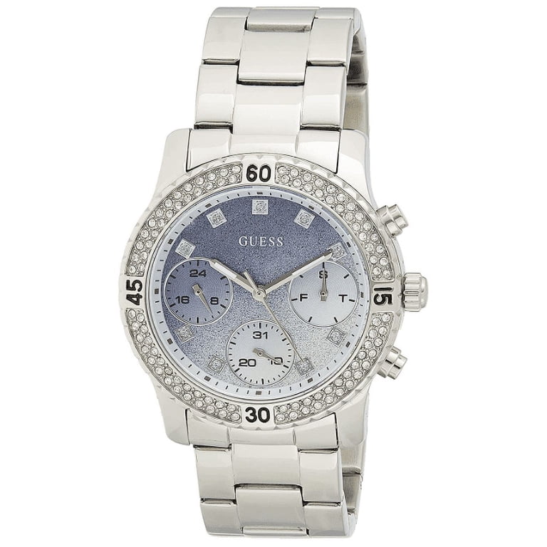 NWOT GUESS Women\'s Silver Watch with Crystal Chain Guess Petite Silver-Tone Crystal Adjustable Bracelet Dress  main image 4