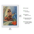 thumbnail image 2 of Hawaiian Musician - Vintage Hawaiian Christmas Card by Ted Mundorff c.1943 - Japanese Unryu Rice Paper Art Print (Unframed) 12 x 16 in, 2 of 4