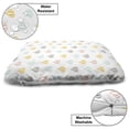 thumbnail image 3 of Adventure Cartoon Pet Bed, Minimalist Hot Air Balloons Repeating Pattern, Chew Resistant Pad for Dogs and Cats Cushion with Removable Cover, 24" x 39", Pale Orange Pale Pink, by Ambesonne, 3 of 4