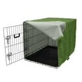 thumbnail image 3 of Star Dog Crate Cover, Repetitive Bicolour Pattern with Modern Abstract Classic Symmetric Shape, Easy to Use Pet Kennel Cover Small Dogs Puppies Kittens, 7 Sizes, Green and Pastel Yellow, by Ambesonne, 3 of 6