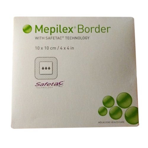 Mepilex Border Selfadhesive 4 X 4 Inch Foam Dressings, 5 Pack, 6 Pack
