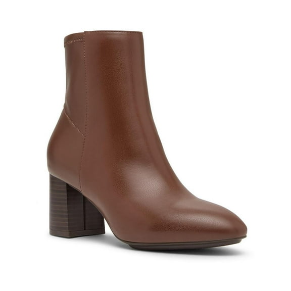 Anne Klein Womens Clara Faux Leather Ankle Booties