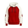 thumbnail image 4 of VNKIDY Women's Sweatshirt Fashion Color Block Oversized Thicken Windproof Hoodie Long Sleeve Loose Fit Pullover With Pockets For Autumn Winter Outdoor Wear Casual Tops, 4 of 5