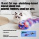 thumbnail image 2 of 3Pcs Plush Mouse Cats Toy With Squeaker Sound Colorful Feathered Chewing Hunting Activity Toy for Kittens Indoor Play, 2 of 4