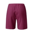 thumbnail image 5 of Women Elastic Summer Casual Shorts Shorts And High Solid Waist Women's Shorts, 5 of 5
