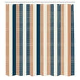thumbnail image 2 of Ambesonne Retro Shower Curtain, Classical Stripes Art Vintage, 69"Wx75"L, Night Blue, 2 of 4