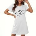 thumbnail image 5 of Wensltd Women's Plus Size Short Sleepshirts Round Neck Lightweight Relaxed Fit Trendy Valentine's Day Summer Sleep Dress, 5 of 5