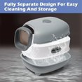 thumbnail image 2 of Fully Enclosed Cat Litter Box, Large Hooded Kitty Litter Pan with Flip-Top, Odor Control & Anti-Tracking, for Cats Up to 22 lbs, Detachable Design with Scoop, 4 Colors, 2 of 5