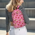 thumbnail image 4 of Defioc Strawberry Cake for Canvas Backpack,Travel Rucksack Unisex Knapsack Laptop Backpack for Work & College -Small, 4 of 7
