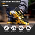 thumbnail image 5 of SPIEZ® Steel Toe Shoes for Men Work,Slip Resistant Puncture Safety Work Sneakers,Breathable Lightweight Safety Shoes for Warehouse Factory Construction – Black & Yellow, Size 9, 5 of 12