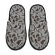 thumbnail image 1 of Fotbe Brown Moose with Pinecones Pantuflas Peludas para Mujer con Estampado, Zapatillas de Peluche, Zapatos de Invierno para Casa, Uso Interior y Exterior-Large, 1 of 8