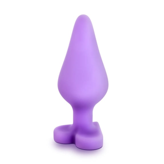 Eden Heart Shaped Silicone Anal Plug, Purple