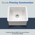 thumbnail image 5 of Houzer Platus 20 in White Fireclay Undermount Square Single Bowl Bar Sink - PTB-2020 WH, 5 of 9