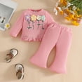 thumbnail image 2 of CZHQWE 5 Year Old Girl Clothes 2T Summer Clothes For Girls Girl Clothes Newborn Infant Outfits Pants Cute Sets For Girls Pink 18-24 Months, 2 of 8