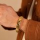thumbnail image 2 of Pulsera para hombre de acero inoxidable con símbolo dorado del infinito, 2 of 4