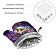 thumbnail image 6 of Daiia Mushrooms and Skull Pattern Oven Mitts and Pot Holders 4 pcs Set,High Heat Resistant 500 Degree Extra Thicken Long Kitchen Cotton Oven Glove, 6 of 6