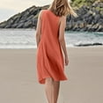 thumbnail image 3 of WILLBEST Vestidos Casuales Para Mujer Verano Vestido De Lino Para Mujer Vestido De Playa Informal Hasta La Rodilla Vestido Sin Mangas Vestido Casual Estampado De Verano Con Bolsillos, 3 of 3